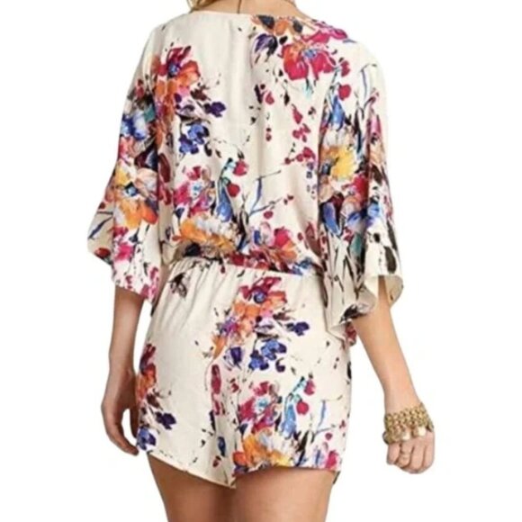 Umgee Floral Cream Romper - Picture 13 of 15